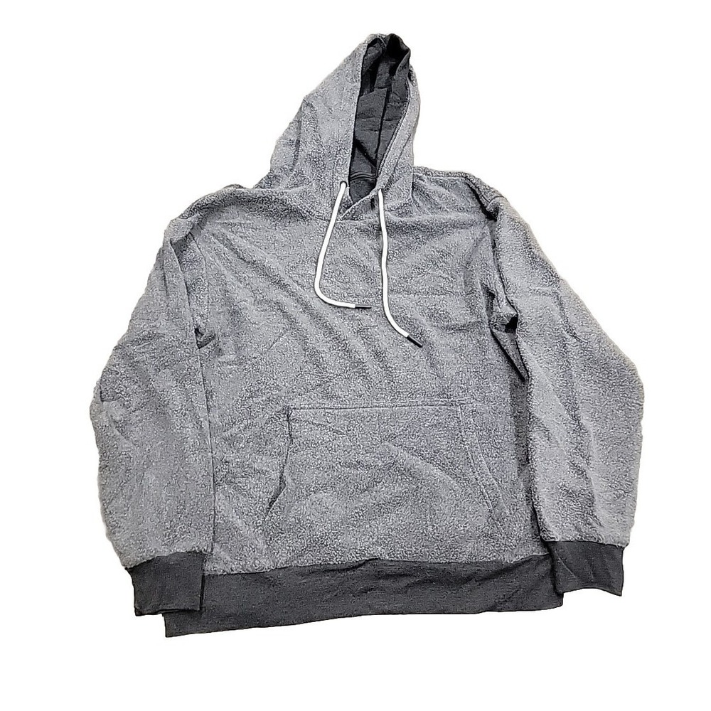 New Makers Mark Cotton Blend Hoodie XL Charcoal Gray Front Pocket Women‎ Fleece
